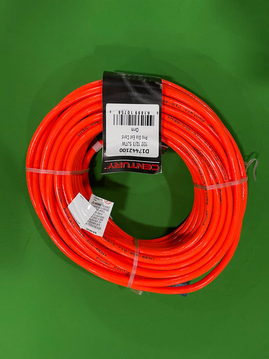 100ft 12/3 Orange Extension Cord Lighted Plug